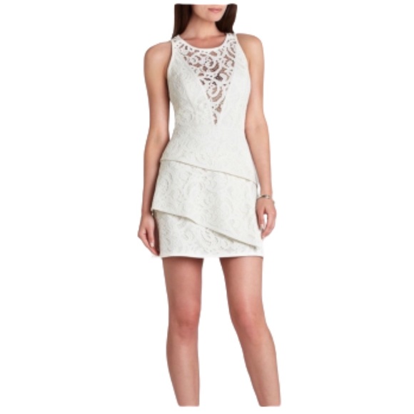 BCBGMaxAzria Dresses & Skirts - BCBGMaxAzria off white lace ‘Hanah’ dress, size 2